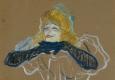Henri de Toulouse-Lautrec, Yvette Guilbert singt "Linger Linger Loo", 1984 (Ausschnitt), Staatliches Russisches Museum für Bildende Künste A. S. Puschkin, Moskau © Staatliches Russisches Museum für Bildende Künste A. S. Puschkin, Moskau