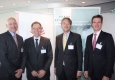 James Bangert, Manfred Schekulin, August Reinisch und Martin Brodey diskutieren über ISDS und Schiedsgericht bei DORDA BRUGGER JORDIS © DBJ.at/Pichler