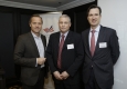 Robin Rumler (Pfizer), Boris Brabatsch (Sodexo) und Martin Brodey (DORDA BRUGGER JORDIS) beim Business Breakfast der American Chamber of Commerce © Roland Rudolph