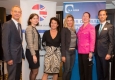Diskussion über Strategien für die Zeit nach dem Brexit: Julian Walton (ABCC), Mathilde Aureau (CCFC), Daniela Homan (AmCham), Céline Garaudy (CCFC), Denise Hamer, David Christian Bauer (beide DLA Piper) © DLA Piper/Anna Rauchenberger