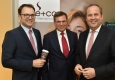 Fritz Kaltenegger, Gerald Steger und Josef Pröll beim Führungswechsel in der café+co International im Raiffeisenhaus © Christian Jobst