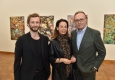 Simon Quendler mit Hans Schmid und Gemahlin bei der Eröffnung seiner Ausstellung "Reaktionen" im Bank Austria Kunstforum Wien © Christian Jobst