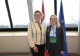 Digitalisierungsministerin Margarete Schramböcky und AmCham Austria-Präsidentin Sandra Kolleth © Roland Rudolph
