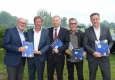 Dietmar Zikulnig, Robert Fiegl, Horst Pirker, Gerhard Krispl und Helmut Schoba präsentieren die neue GOLF REVUE im Golf Club Wien © Christian Jobst