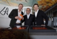 Andreas Döllerer, Christian Grünwald und Christian Grünwald bei der Präsentation des A la Carte Gourmet-Guide 2018 im Le Loft im SO/ VIENNA © A la Carte/Adrian Almasan