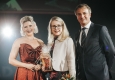 iab webAD 2018: Alexandra Vetrovsky-Brychta, Bundesministerin Margarete Schramböck und André Eckert © iab austria/Philipp Lipiarski