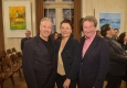 Herbert Lippert mit den Galeristen Claudia und Martin Suppan bei der Vernissage in der Wiener Staatsoper © Christian Jobst