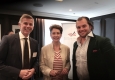 AmCham Talks im Hilton Vienna Plaza: Martin Winkler (AmCham), Sabine Herlitschka (Infineon), Lorenz Edtmayer (DIAMIR Holding) © leisure communications