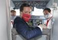 Austrian Airlines CEO Alexis von Hoensbroech im Flightdeck eines Embraer-Jets © Austrian Airlines