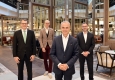 Eröffnung des neuen Hilton Vienna Park: Christoph Wendl (Wealthcore Investment Management), Ronald Diesenreiter und Norbert Lessing (Hilton Vienna Park), Michael Klement (Investor United Benefits) © Christian Jobst