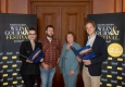 Wein- & Gourmet-Festival Baden-Baden: Alexandra Gorsche (Falstaff), Johannes Kopp (Weingut Kopp), Nora Waggershauser (Baden-Baden Events), Philipp Elsbrock (Falstaff) © Klaus Schultes