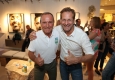 Kick-off zum erste bank vienna night run 2023 im Biogena Plaza: Veranstalter Hannes Menitz und Kabarettist Andreas Ferner © Stefan Burghart