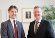 Vizerektor Markus Grimberger und Rektor Martin Rummel © Anton Bruckner Privatuniversität