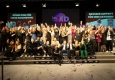 Die Gewinner des iab webAD 2024 auf der großen Showbühne in der Expedithalle in Wien © iab austria/Elisabeth Kessler