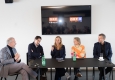 TANKER Panel des Think Tank Filmfestival Kitzbühel: Michael Paul (Paul und Collegen), Moritz von Kruedener (Beta Film), Inga Leschek (RTL), Stefanie Groiss-Horowitz (ORF), Markus Breitenecker © BrauerPhotos/Andreas Kolarik
