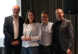 egta CEO Summit 2026 in Wien: Heinz Mosser (ORF-Enterprise), Mario Frühauf (RMS Austria), Corinna Drumm (Verband Österreichischer Privatsender), Thierry Mars (egta) © Christoph Oberüber