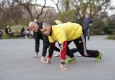 Laufcoach Andreas Nöhmayr und Lukas Plöchl trainieren für den erste bank vienna night run © Stefan Joham