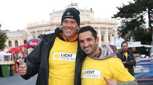 Oliver Stamm und Fadi Merza beim erste bank vienna night run 2013 © Ludwig Schedl