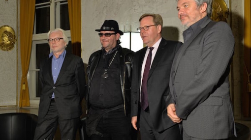 Joachim Riedl, Ferdinand O. Fischer, Willibald Cernko und Werner Brix im Bank Austria Salon © Oreste Schaller
