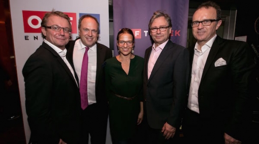 Michael Götzhaber, Richard Grasl, Beatrice Cox-Riesenfelder, Alexander Wrabetz und THomas Prantner feiern 5 Jahre ORF-TVthek © ORF/Hans Leitner