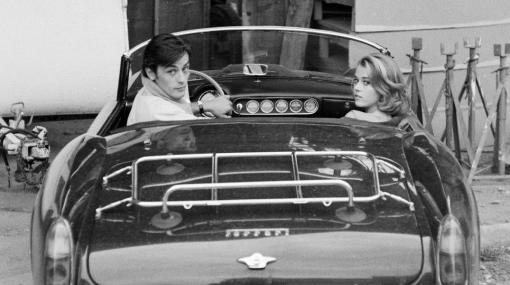Alain Delon und Jane Fonda im 1961 Ferrari GT SWB California Spider © Edward Quinn/edwardquinn.com