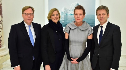 Willibald Cernko, Sonja Steßl, Ingried Brugger und Josef Ostermayer eröffnen die Ausstellung "Landscape in my Mind" © Christian Jobst