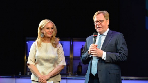 Verena Scheitz und Willibald Cernko beim Bank Austria Kunstpreis 2014 © Oreste Schaller