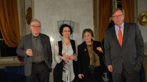 Michael Köhlmeier, Isolde Charim, Ágnes Heller und Willibald Cernko im Bank Austria Salon © Oreste Schaller
