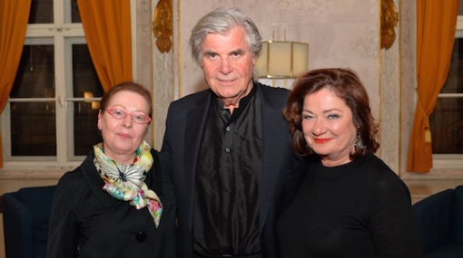 Eva Resinger, Peter Simonischek und Johanna Zugmann im Bank Austria Salon zum Thema Abgründe © Oreste Schaller