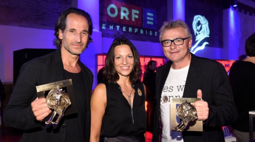 Joesf Koinig, Beatrice Cox-Riesenfelder, Rainer Reichl bei der ORF-Enterprise Cannes Lions Night 2015 © Thomas Jantzen