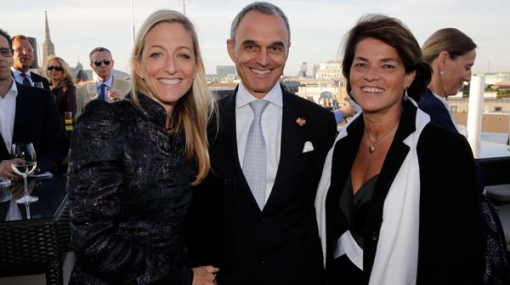 Alexa Wesner, Norbert B. Lessing und Daniela Homan feiern 55 Jahre American Chamber of Commerce in Austria im The Ritz-Carlton © Roland Rudolph
