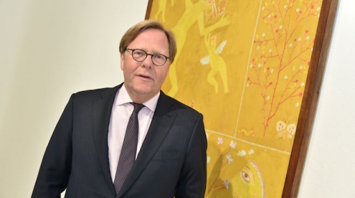 Bank Austria Vorstandsvorsitzender Willibald Cernko bei der Ausstellungseröffnung von "Liebe in Zeiten der Revolution" im Bank Austria Kunstforum Wien © Christian Jobst