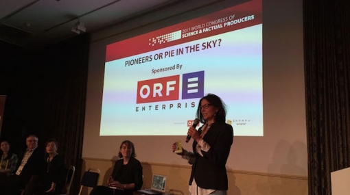 Beatrice Cox-Riesenfelder beim World Congress of Science & Factual Producers © Alexander Khaelss-Khaelssberg