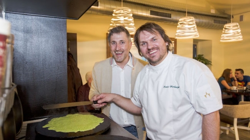 café+co Manager Herbert Rieser ließ Starkoch Erwin Werlberger in Wien aufkochen © Stefan Joham