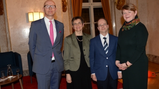 Fred Luks, Verena Winiwarter, Johannes Knoll und Katja Erlach beim Bank Austria Salon zum Thema "Vergangenheit" © Oreste Schaller