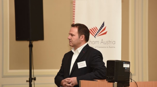 George Nimeh beim Business Breakfast der American Chamber of Commerce in Austria © Silke Bernhardt