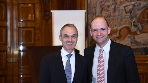 Norbert B. Lessing und Thomas Hofer beim AmCham Business Lunch im Park Hyatt Vienna © Silke Bernhardt