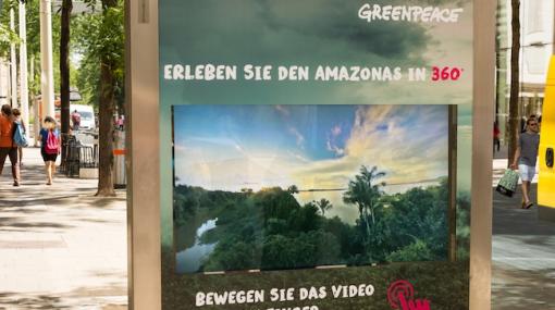 Greenpeace und EPAMEDIA bringen 360-Grad Virtual Reality-Video auf digitale Citylights © EPAMEDIA