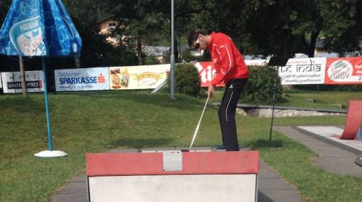 Fabian Spiess: Favorit bei den Minigolf Jugendweltmeisterschaften 2016 in Bischofshofen © ÖBGV