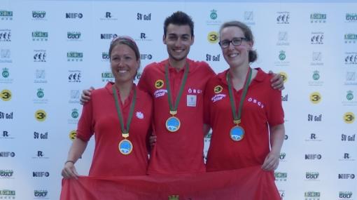 Österreicher dominieren bei Minigolf-Europameisterschaft in Portugal: Elisabeth Gruber, Fabian Spies und Karin Heschl © ÖBGV