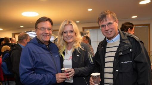 Landeshauptmann Günther Platter, Leitbetriebe Austria-Geschäftsführerin Monica Rintersbacher und café+co International CEO Gerald Steger bei der Wirtschaftswanderung 2017 © Rainer Gregor Eckharter