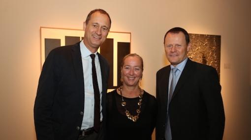 Andreas Mailath-Pokorny, Agnes Husslein und Martin Böhm bei der Eröffnung der VIENNA ART WEEK 2016 im Dorotheum © Katharina Schiffl