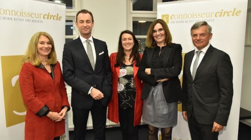 Dikussion über Nachhaltigkeit im Tourismus: Barbara van Melle, Harald Hauke, Monika Langthaler, Claudia Beermann und Walter Krahl © Christian Jobst