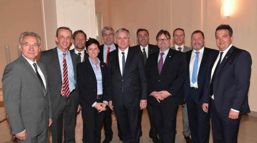 Sozialminister Alois Stöger mit den Geschäftsführern von Integrative Betriebe Österreich © Integrative Betriebe Österreich
