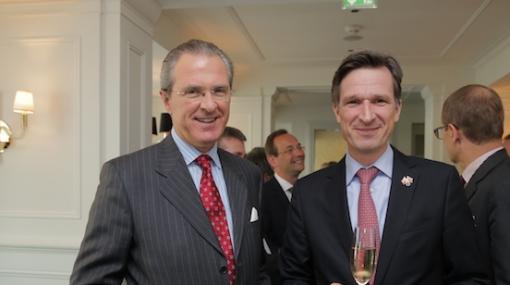 Martin Brodey und OSZE-Botschafter Clemens Koja beim AmCham Business Lunch im Palais Hansen Kempinski © Roland Rudolph