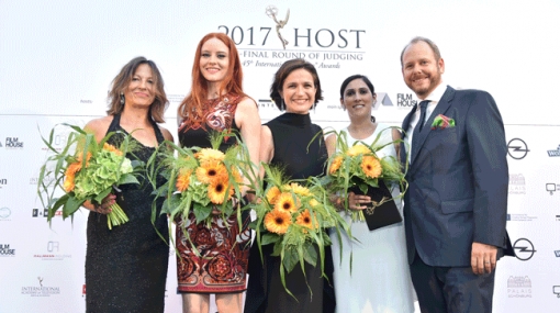 iEmmy Seminfinal-Jurierung 2017: Beatrice Cox-Riesenfelder, Barbara Meier, Katharina Jeschke, Jessica Franco und Nikolaus Klingohr © Christian Jobst