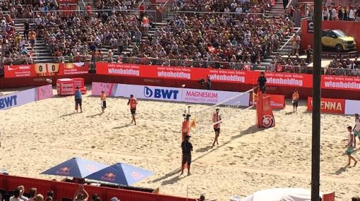 BWT bei den FIVB Beach Volleyball World Championships auf der Donauinse © BWT Best Water Technology