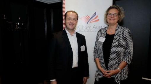 BILLA AG-Vorstand Robert Nagele und AmCham Austria-Präsidentin Sandra Kolleth © Roland Rudolph