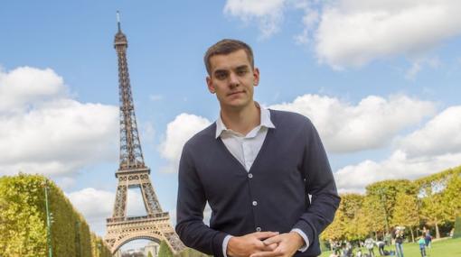 Taxify-Gründer Markus Villig bei der Markteinführung in Paris © Taxify