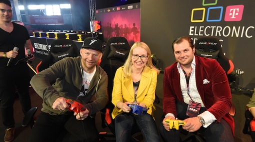 Electronic Sports Festival 2018: Alexander Knechtsberger, Margarete Schramböck und Lorenz Edtmayer © Christian Jobst